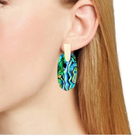 Rare Kendra Scott Abalone Earrings - Picture 3 of 6